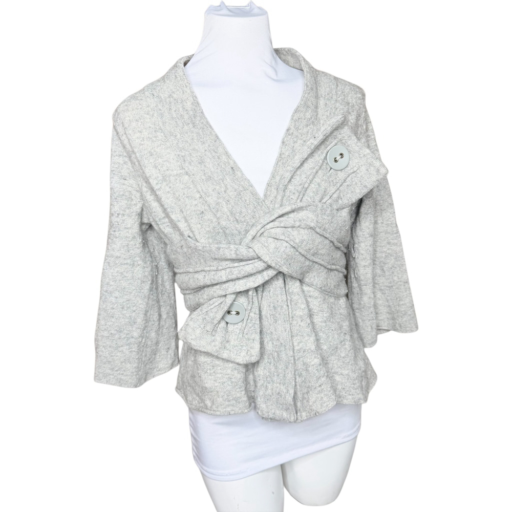 Anthropologie Robin Gray Oragami Kimono twist button sweater medium wool